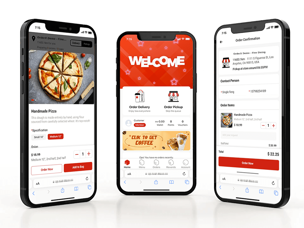 OrderX custom app loyalty and marketing