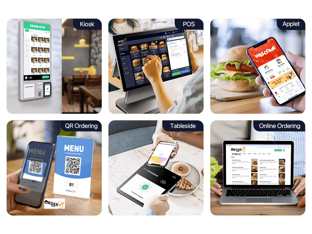 OrderX POS 6 omni-channel ordering touchpoints
