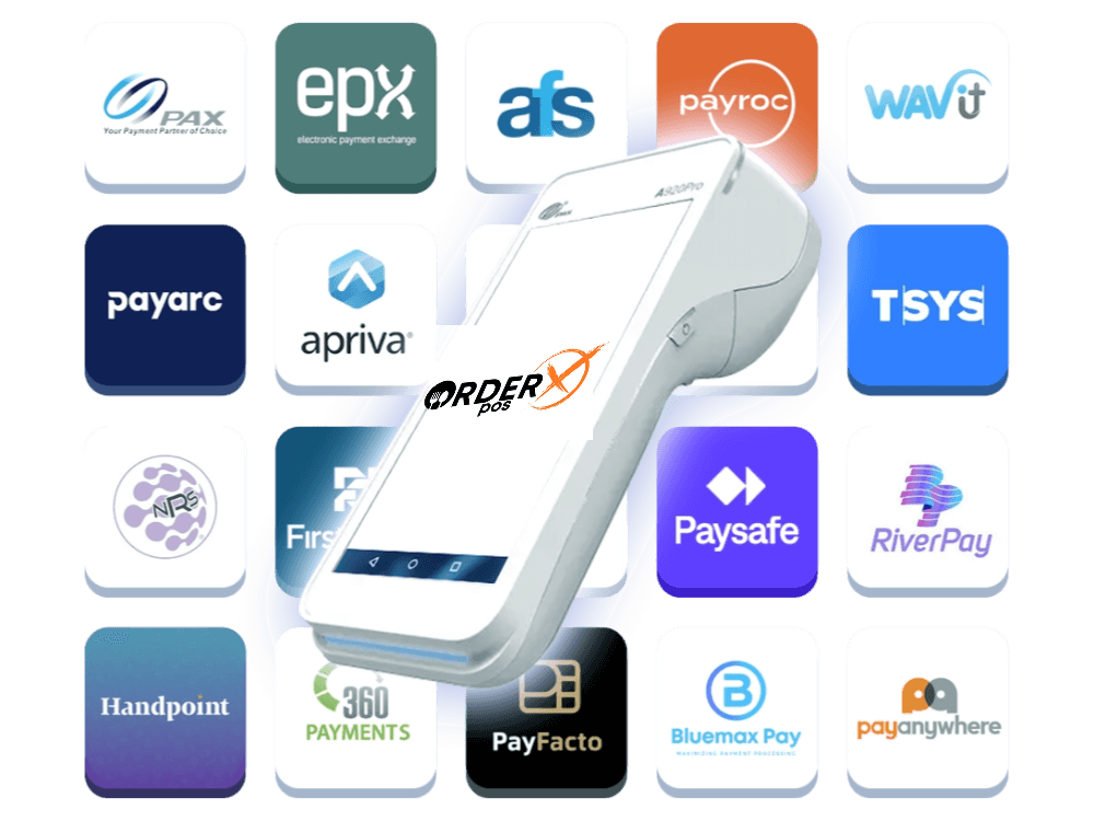 Payment Processor integrations with OrderX POS