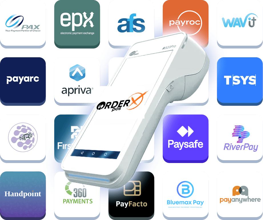 OrderX POS payment, delivery, and software integrations