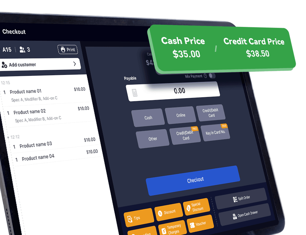 OrderX POS Eye-to-Know intuitive interface